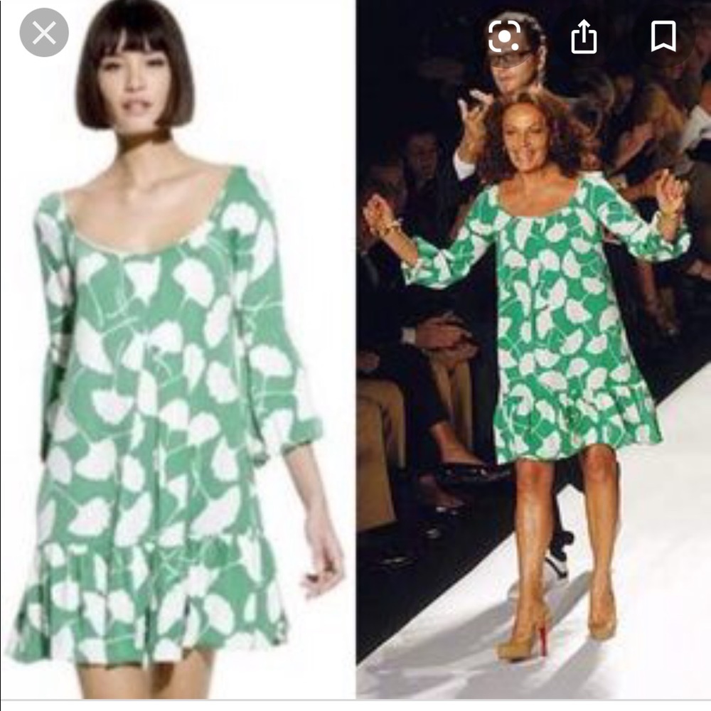 DVF Ginko pattern dress